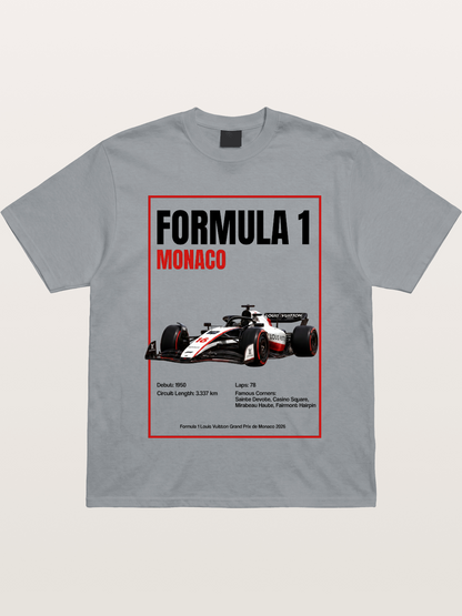 F1 Monaco LV Racing Car Poster Gildan T-shirt