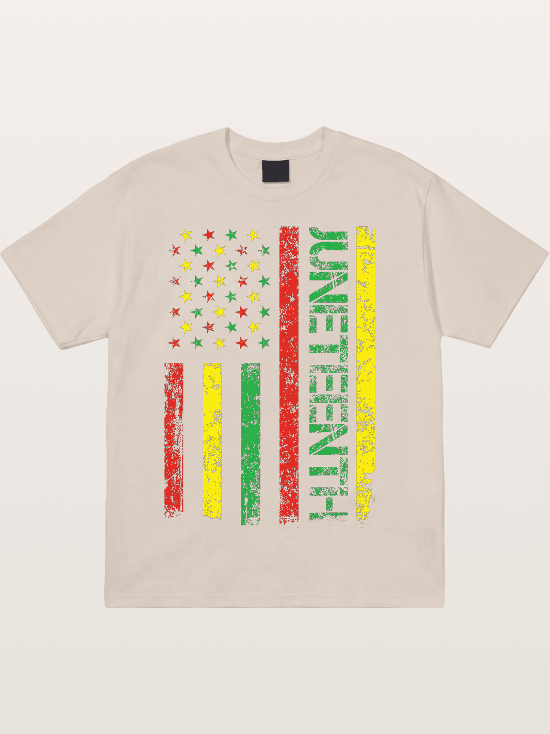 Juneteenth Stars and Stripes Design Cotton T-shirt