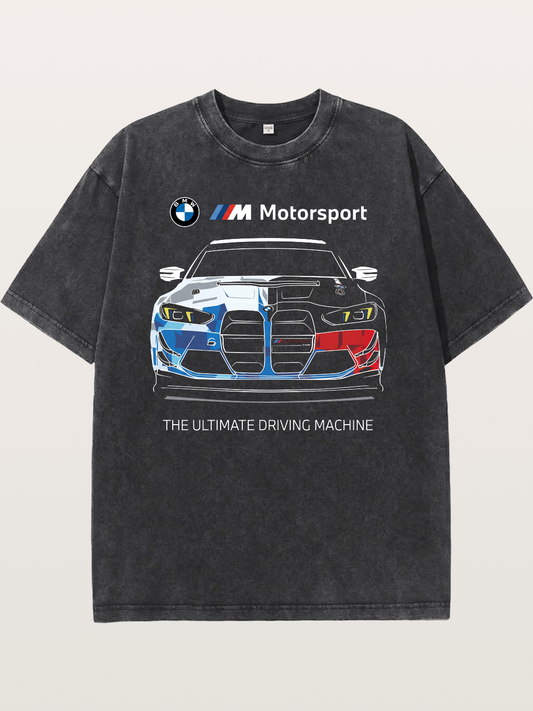BMW M Motorsport Race Car Livery Washed T-shirt