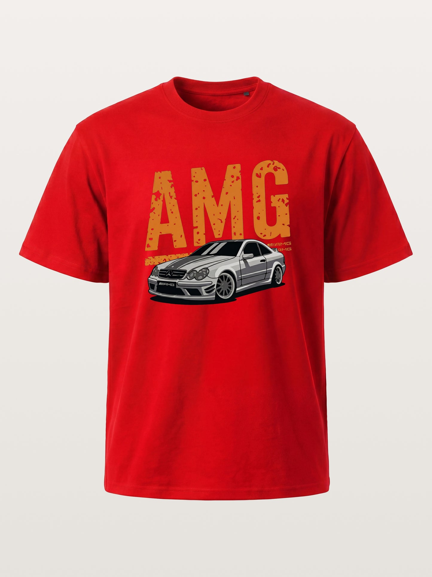 Vintage AMG CLK Coupe Distressed Font Cotton T-shirt