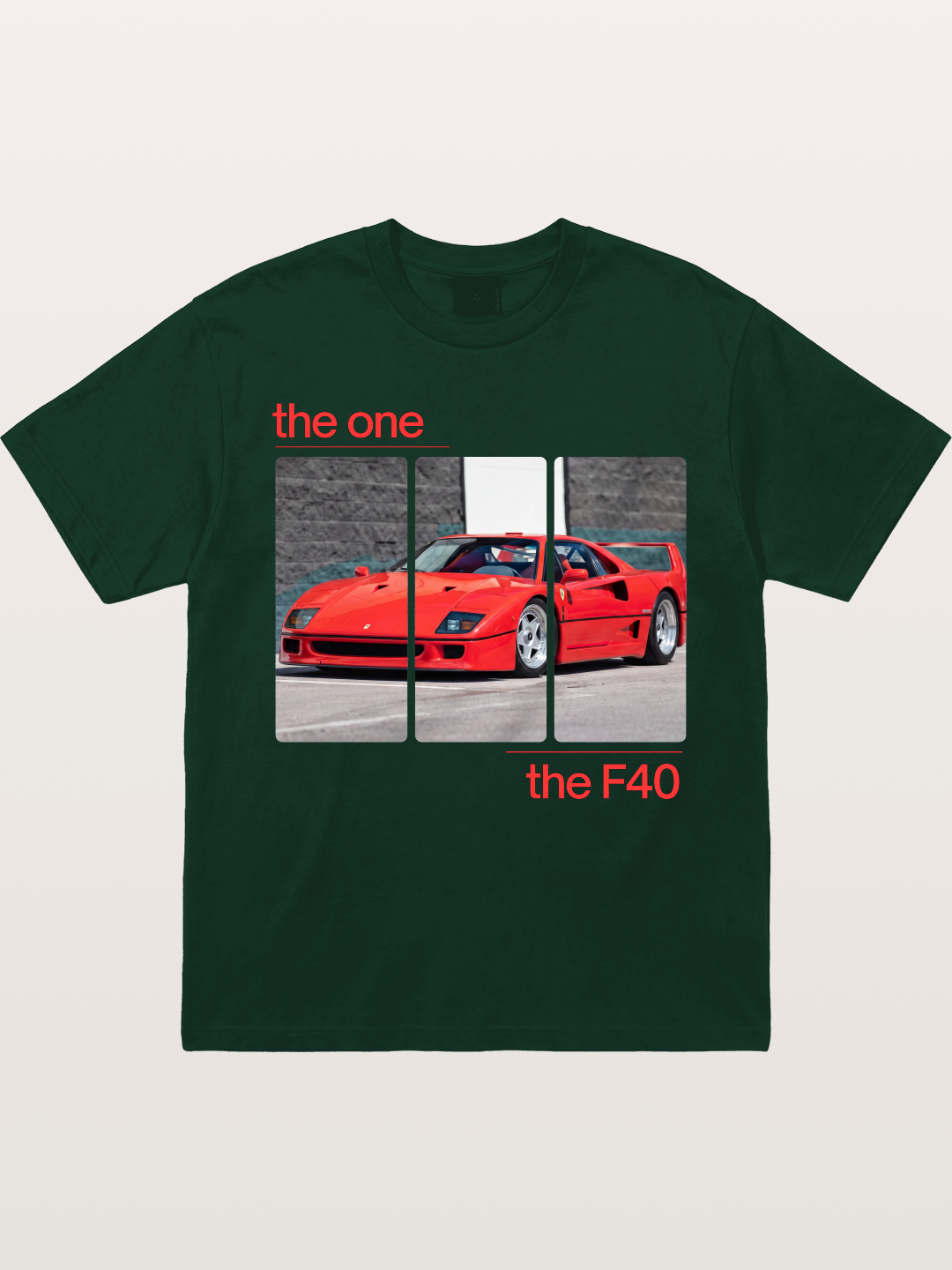 Ferrari F40 The One Split Panels Gildan T-shirt