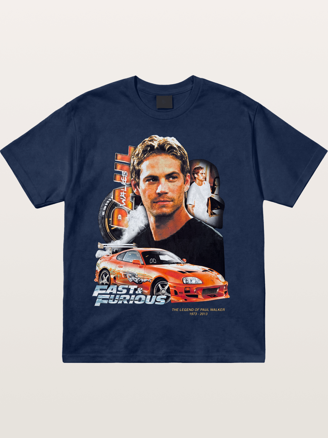 Orange Supra Fast & Furious Cotton T-shirt