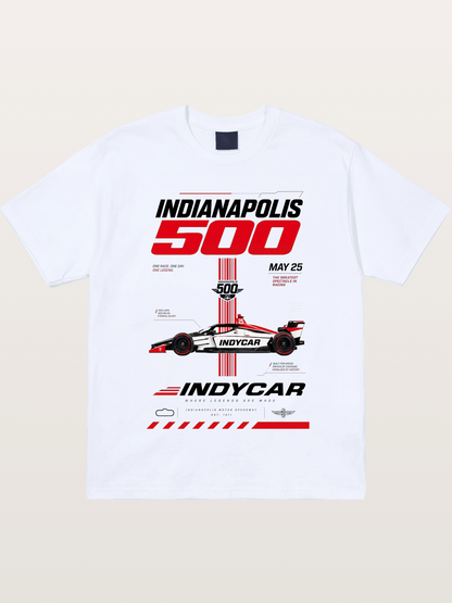 IndyCar Indianapolis 500 Poster Gildan T-shirt