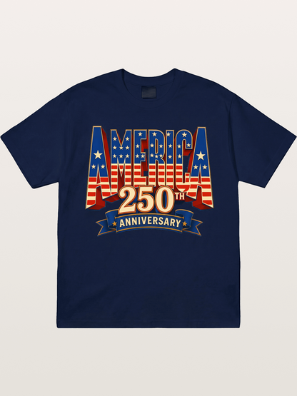 America 250th 3D Lettering Gildan T-shirt