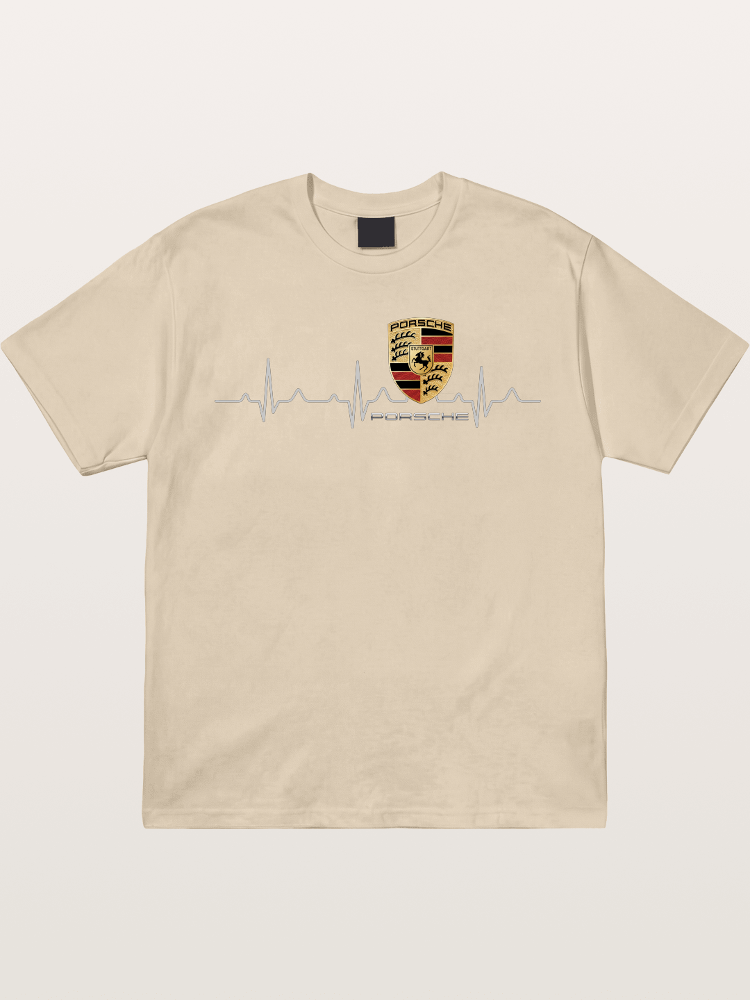 Porsche Heartbeat ECG Line Design Gildan T-shirt