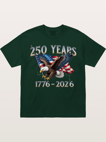 American Eagle 250th Anniversary Flag Gildan T-shirt