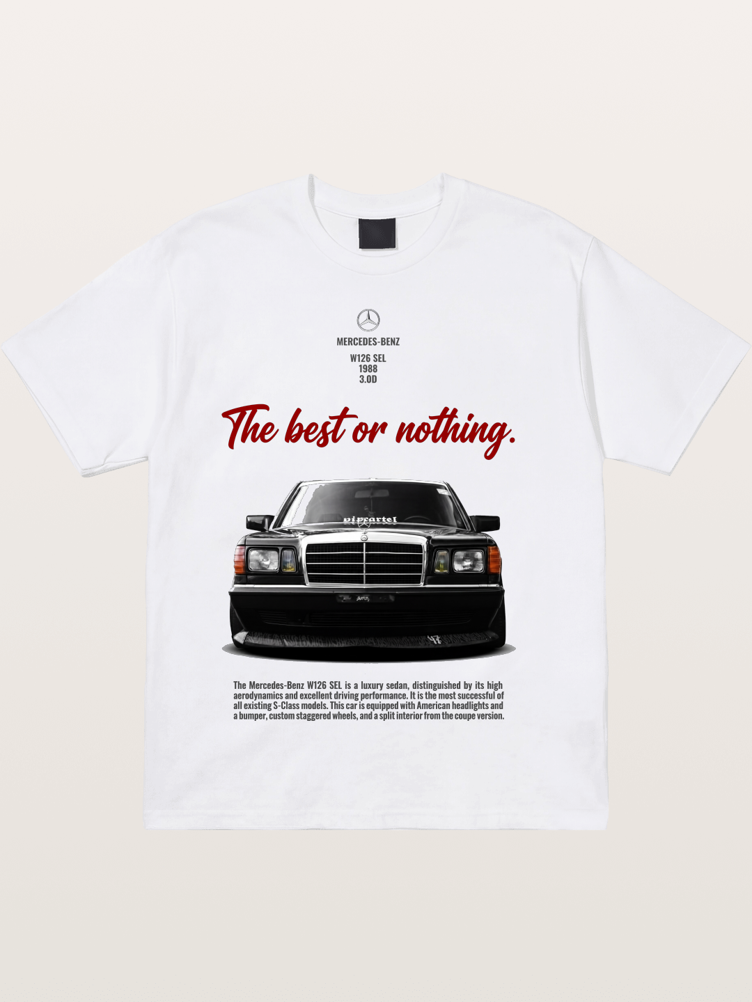 Mercedes W126 SEL Retro Cotton T-shirt