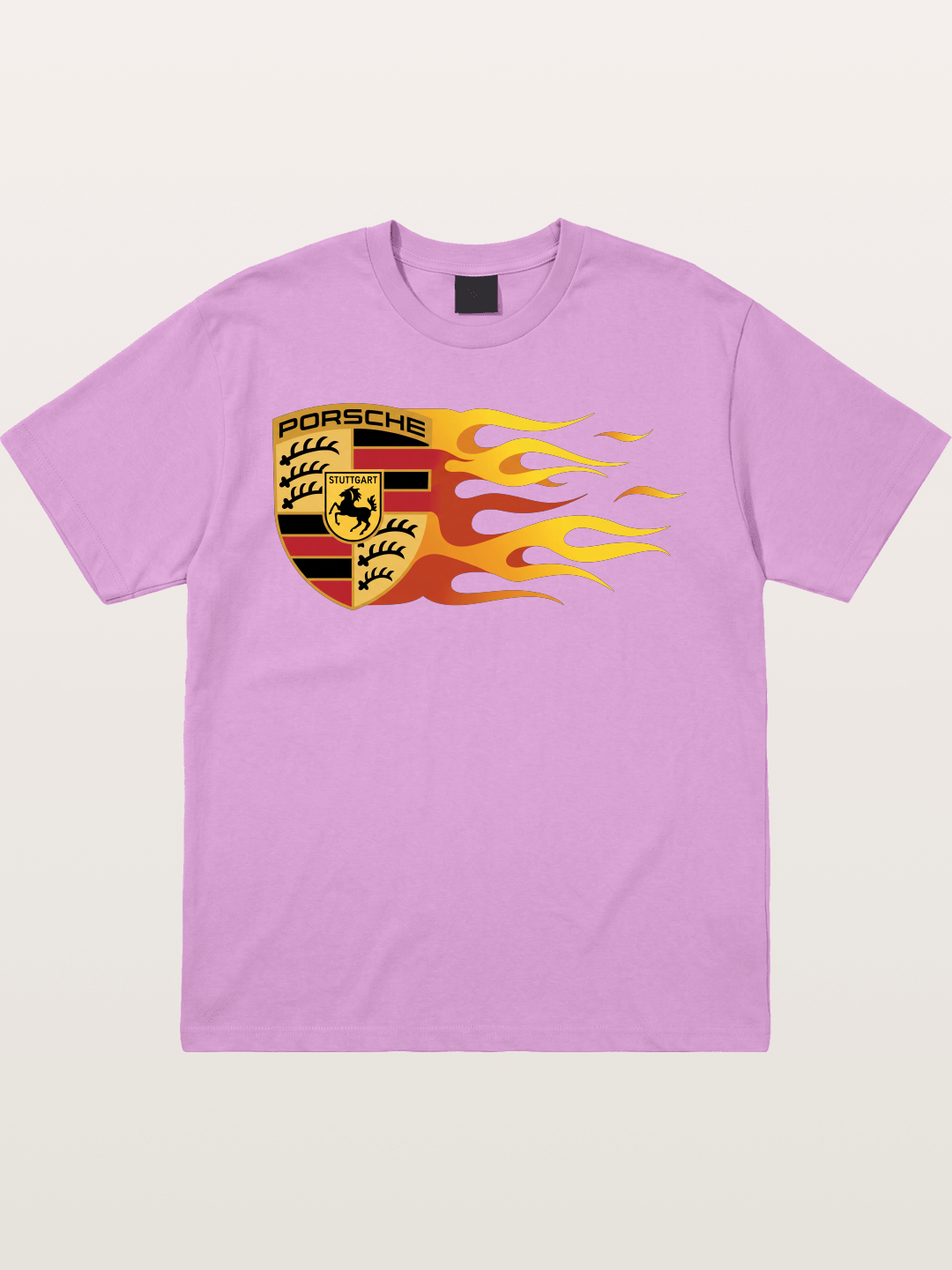 Porsche Crest With Flame Accents Gildan T-shirt
