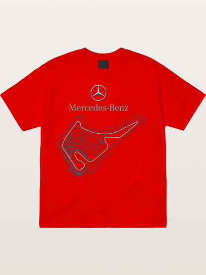 Mercedes Benz Circuit Track Graphic Cotton T-shirt