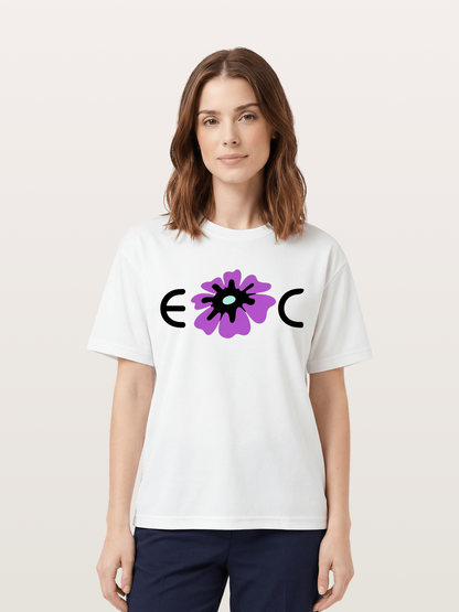 Purple EDC Daisy Silhouette Cotton T-shirt