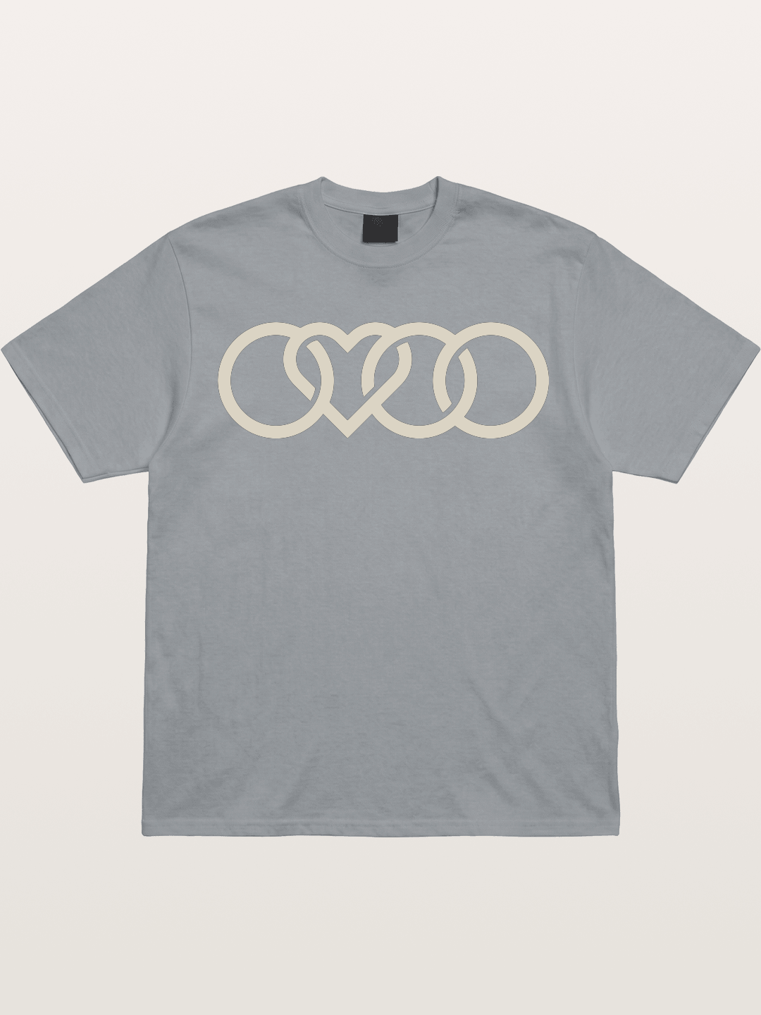 Audi Four Rings Heart Shape Gildan T-shirt