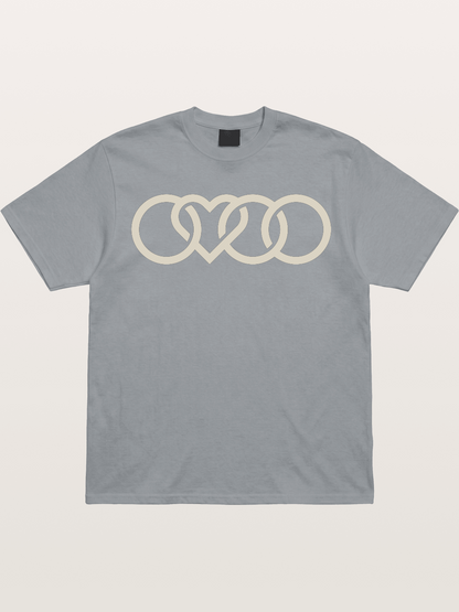 Audi Four Rings Heart Shape Gildan T-shirt