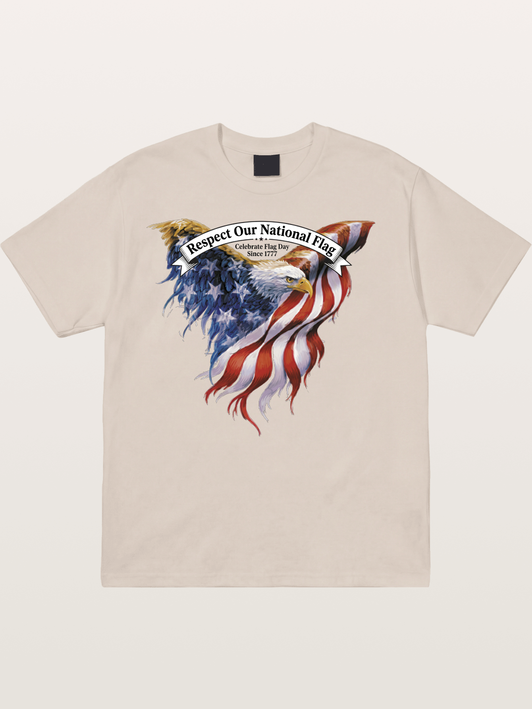 Flag Wing Eagle Banner Art Cotton T-shirt