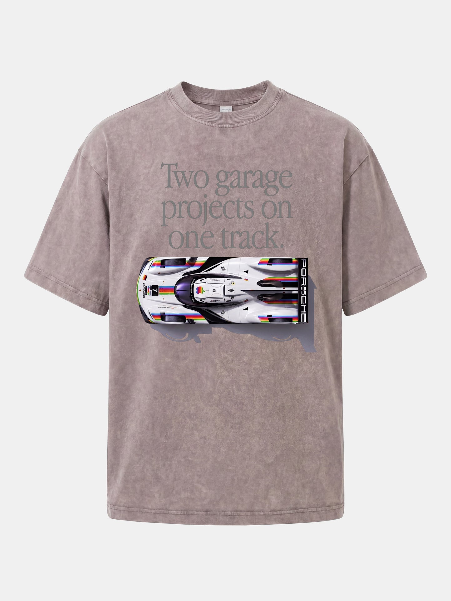 Le Mans Racer Two Garage Quote Washed T-shirt