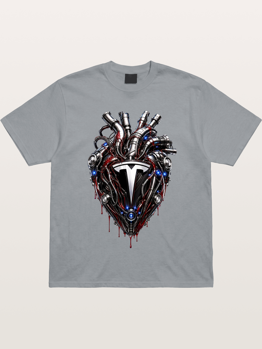 Tesla Mechanical Heart Art Gildan T-shirt