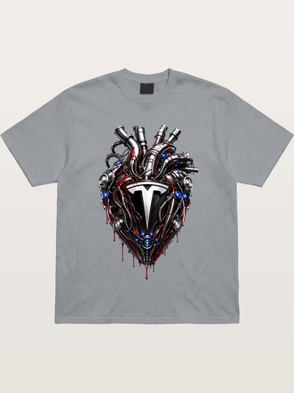 Tesla Mechanical Heart Art Gildan T-shirt