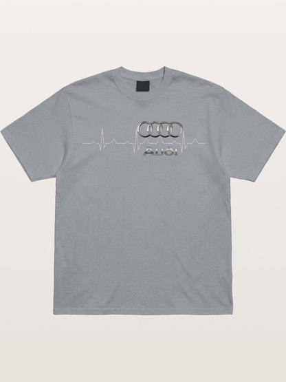 Audi Heartbeat Four Rings Gildan T-shirt