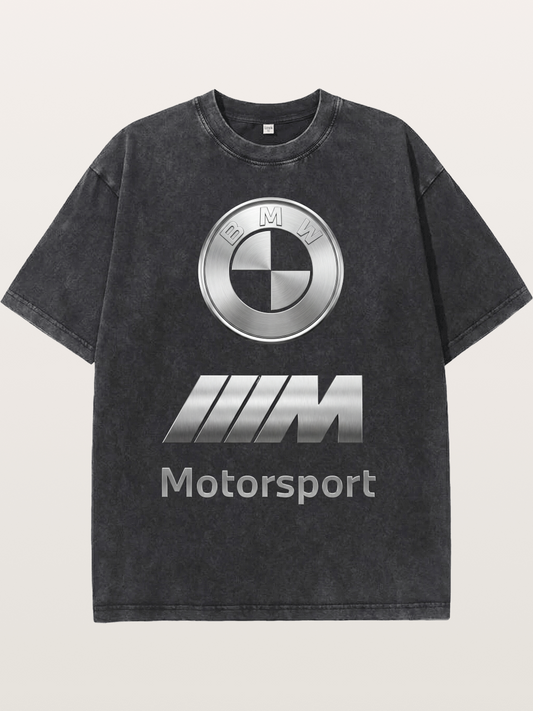 BMW Motorsport Metal Logo Art Washed T-shirt