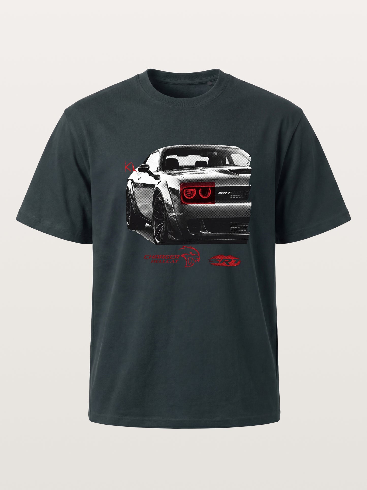 Red Taillight Hellcat Grunge Print Gildan T-shirt
