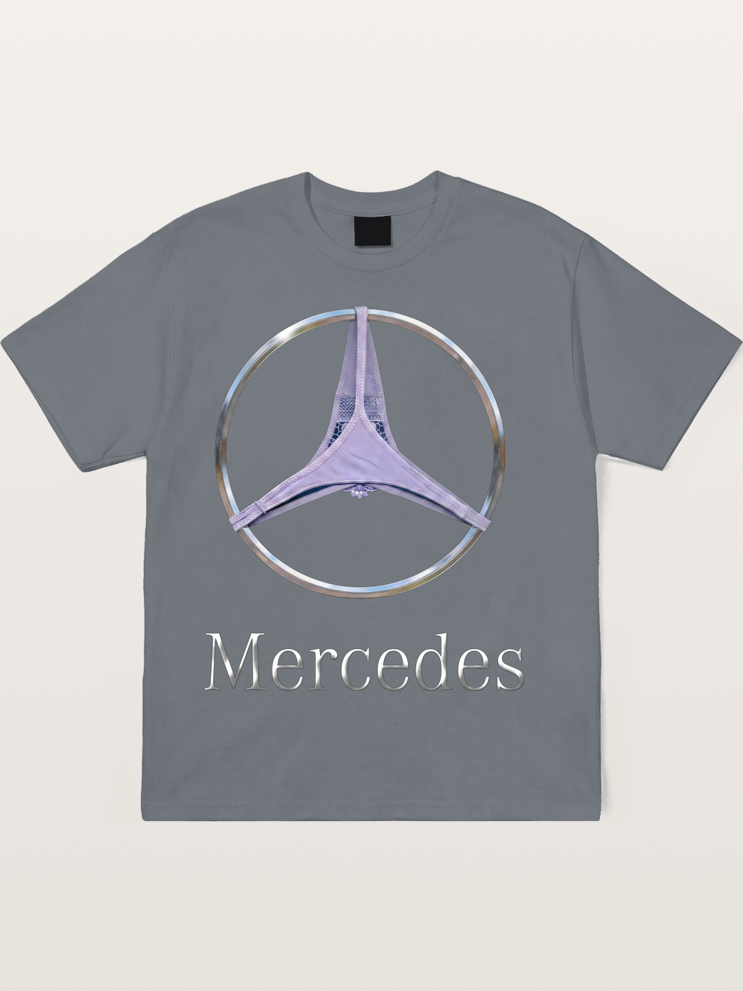 Mercedes Logo Thong Print Cotton T-shirt