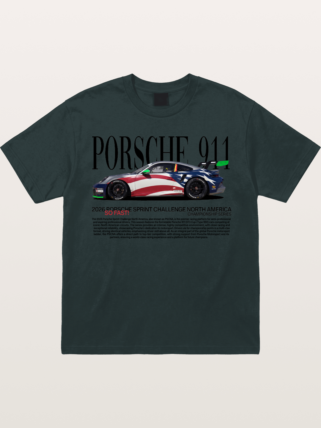 Porsche 911 Sprint Challenge Livery Gildan T-shirt