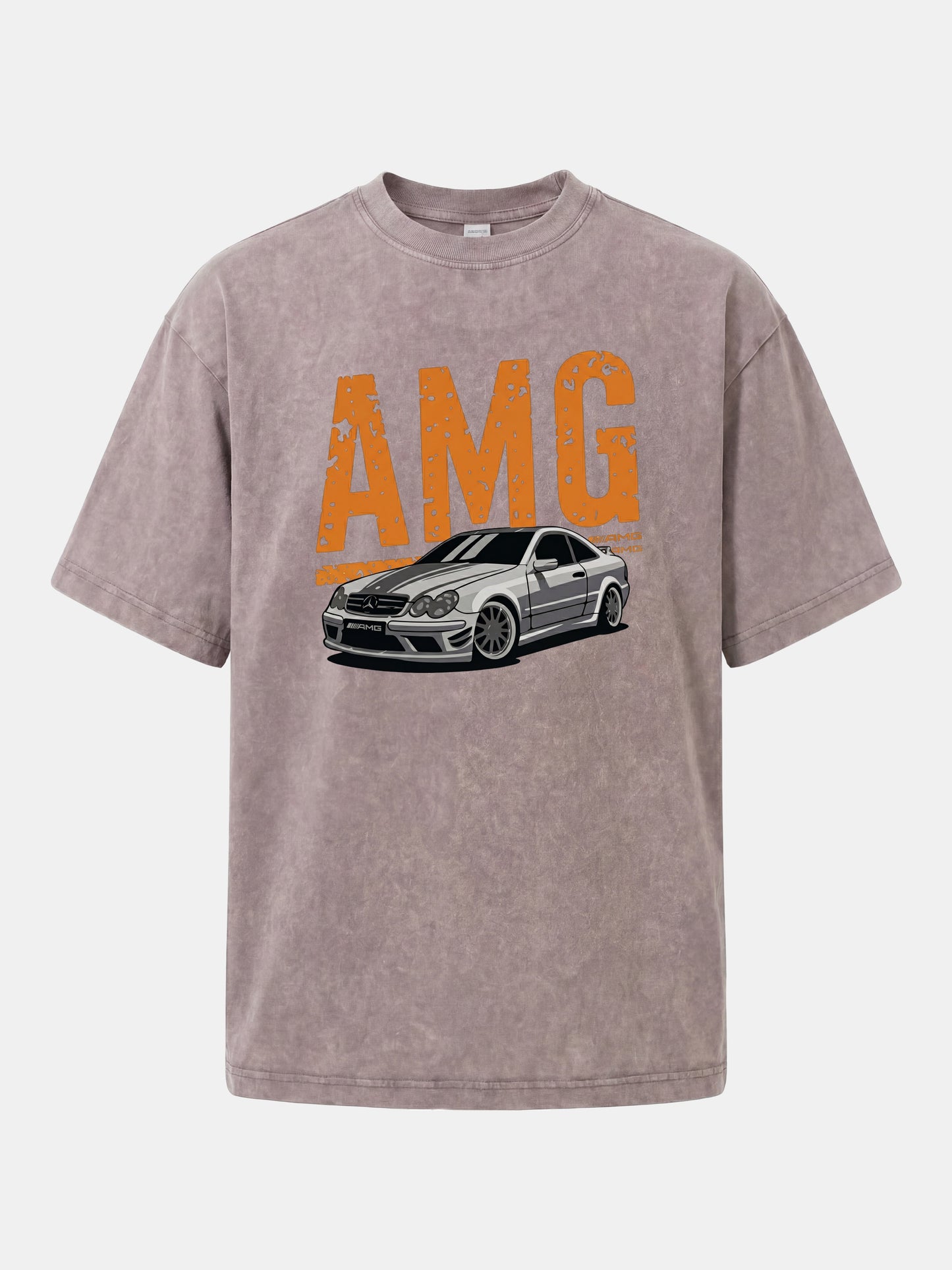 Vintage AMG CLK Coupe Distressed Font Washed T-shirt
