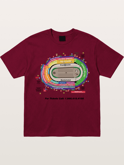 NASCAR Track Seating Map Art Print Gildan T-shirt