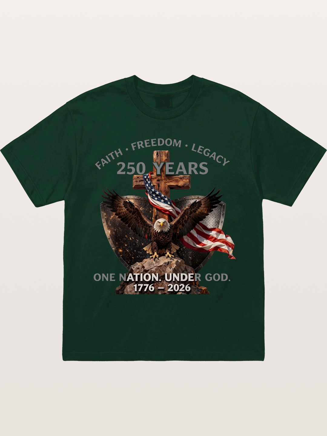 American Eagle Cross Faith Freedom Gildan T-shirt
