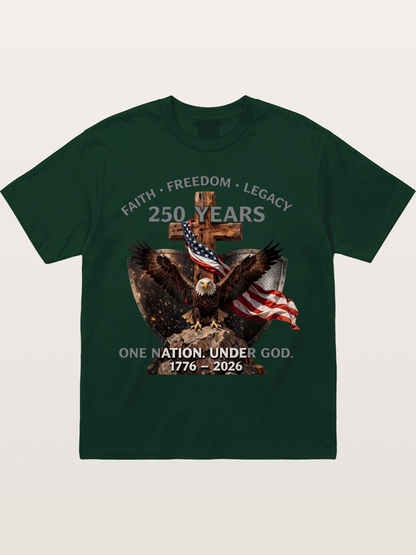 American Eagle Cross Faith Freedom Gildan T-shirt