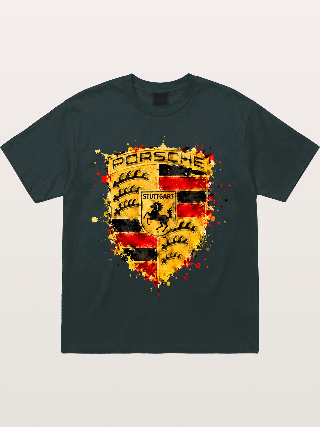 Porsche Splash Crest Design Gildan T-shirt