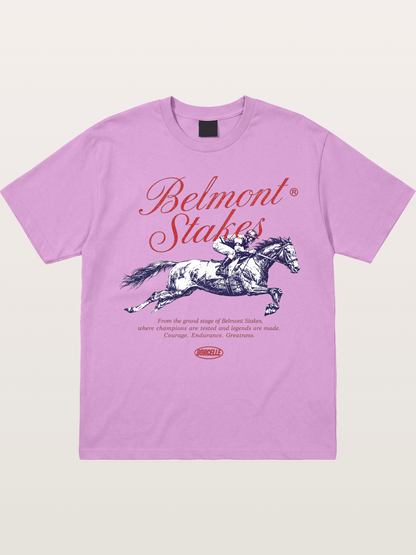 Belmont Stakes Vintage Script Print Gildan T-shirt