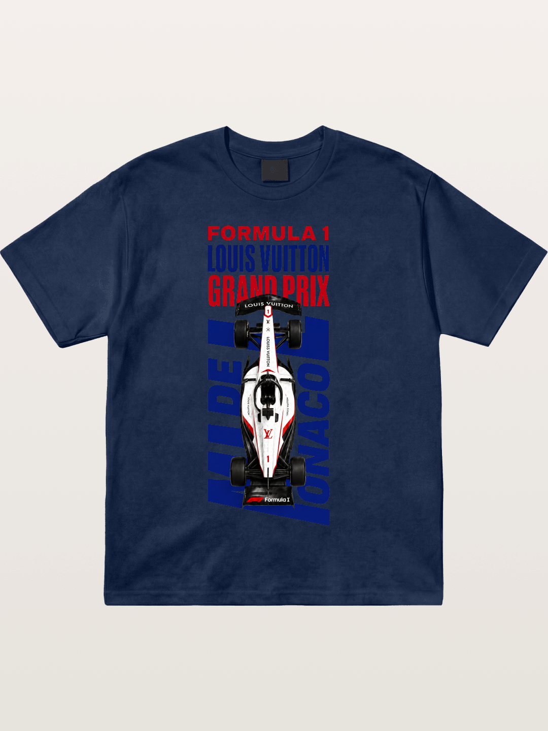 LV Monaco F1 Vertical Poster Cotton T-shirt