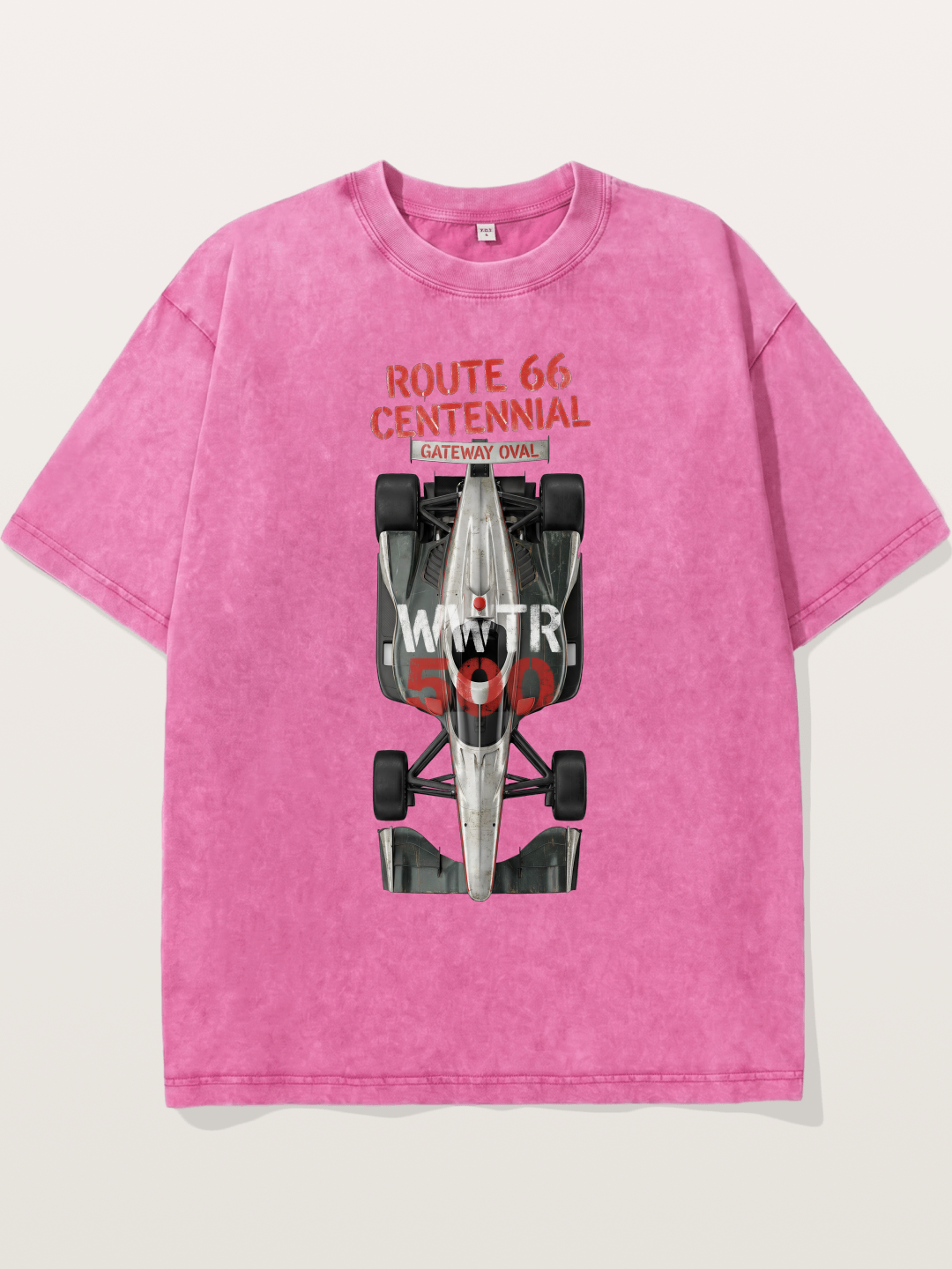 Back View Route66 IndyCar Washed T-shirt