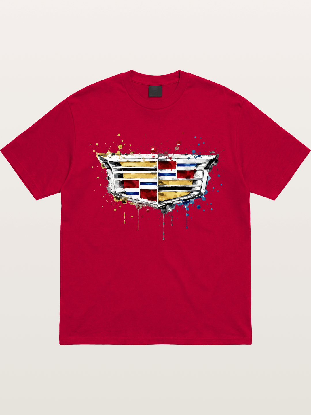 Cadillac Watercolor Logo Print Gildan T-shirt