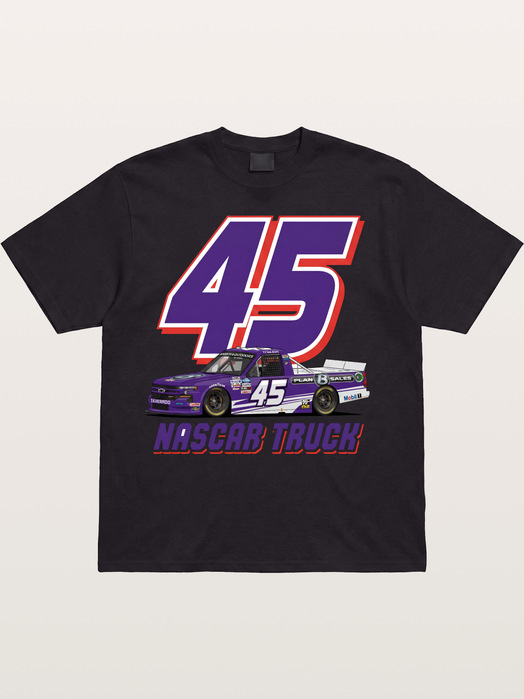 Purple 45 Racer Cotton T-shirt