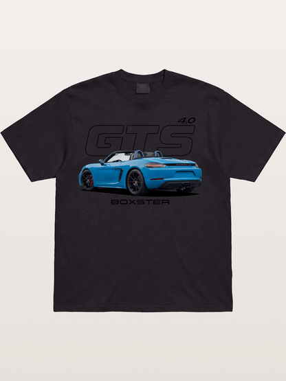 Porsche 718 Boxster GTS Print Cotton T-shirt