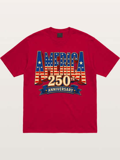 America 250th 3D Lettering Gildan T-shirt