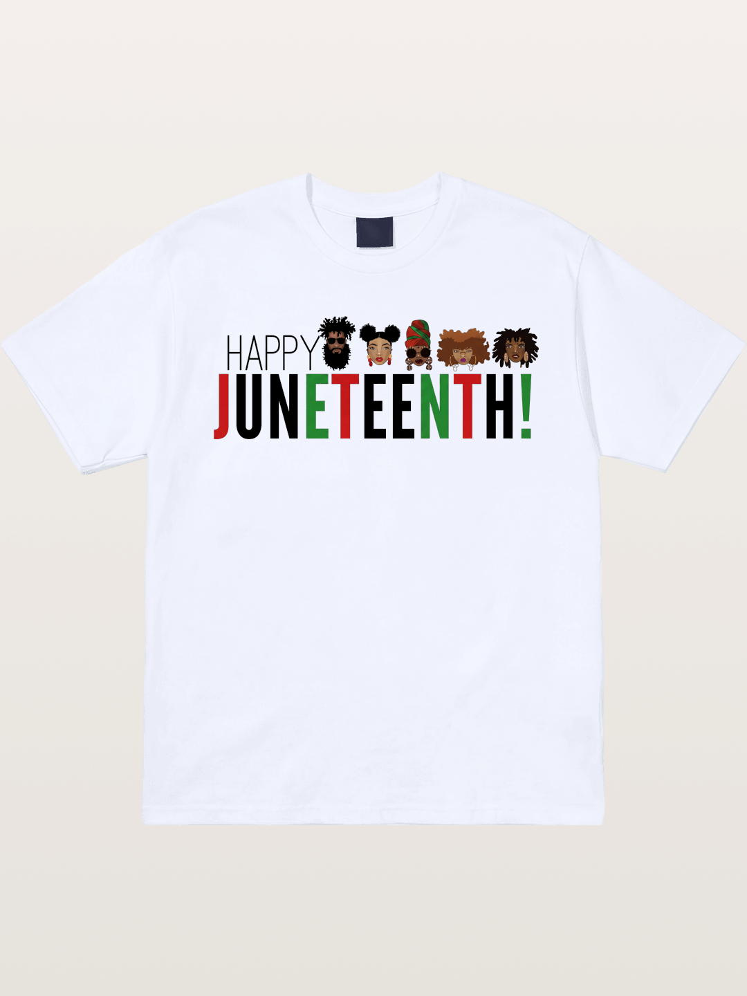 Happy Juneteenth Diverse Faces Gildan T-shirt