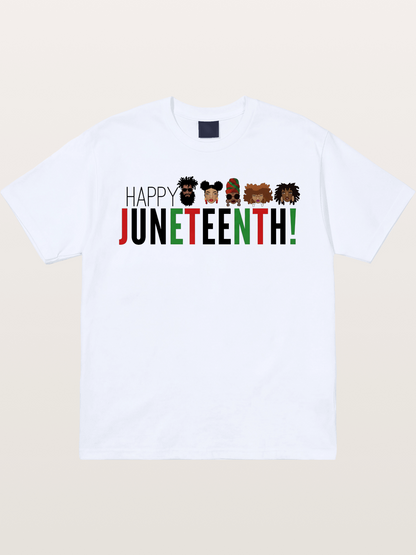 Happy Juneteenth Diverse Faces Gildan T-shirt