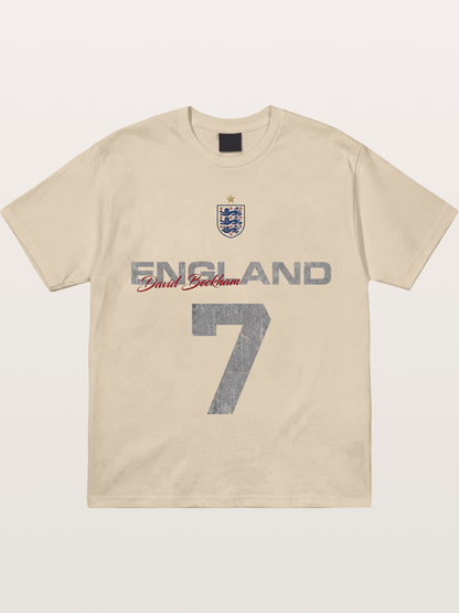 England Beckham 7 Vintage Gildan T-shirt