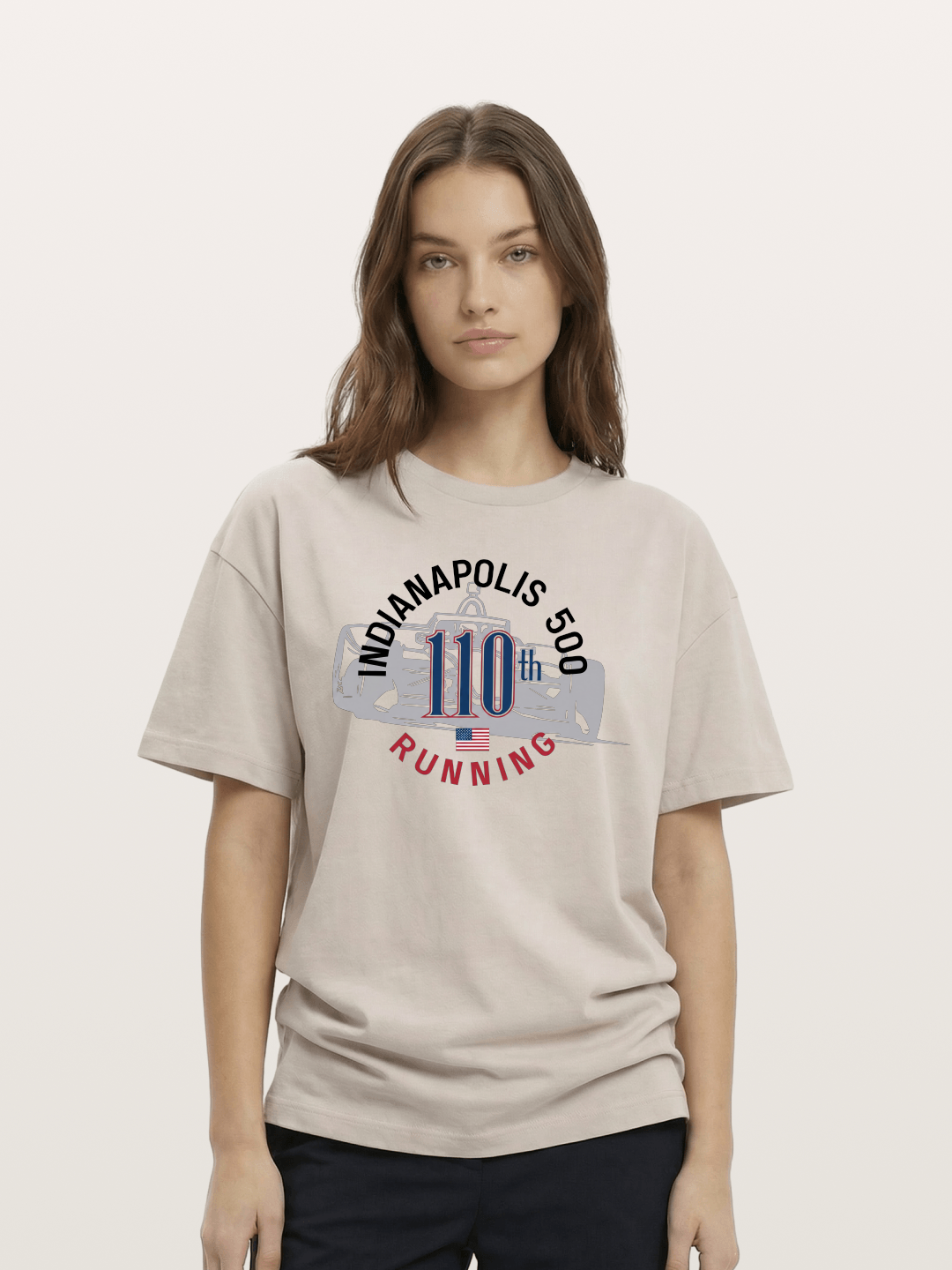 Indy 500 110th Anniversary Emblem Cotton T-shirt