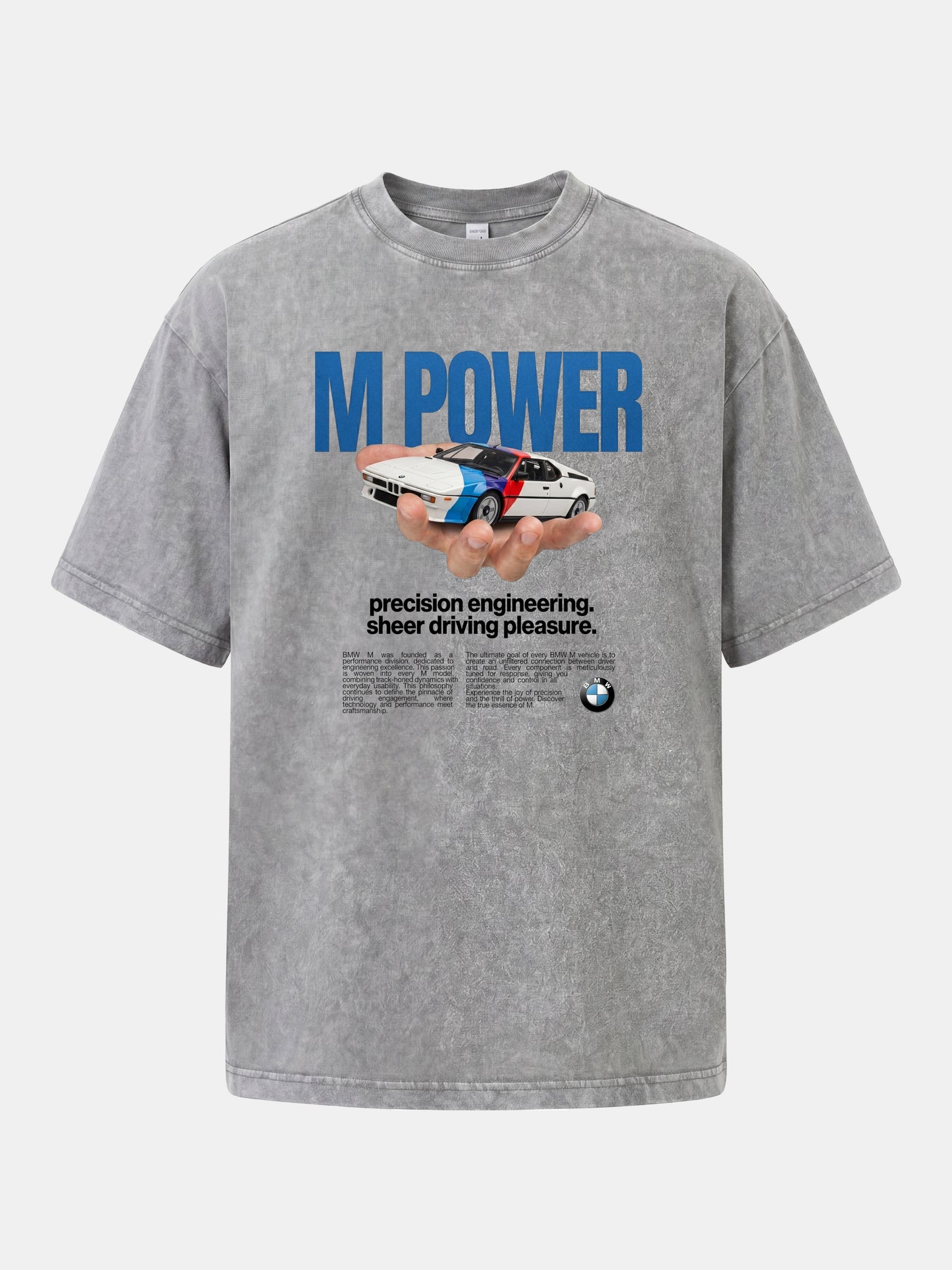 M Power Precision BMW Print Washed T-shirt
