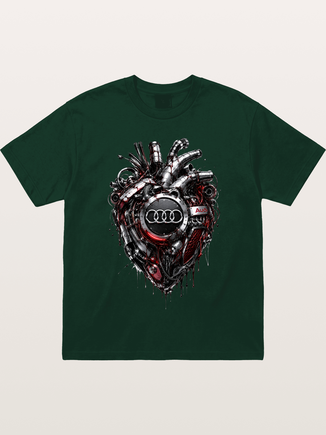 Audi Mechanical Heart Poster Gildan T-shirt