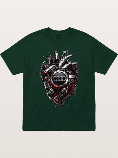 Audi Mechanical Heart Poster Gildan T-shirt