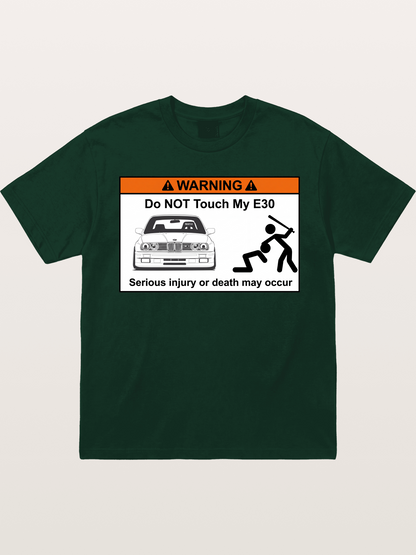 E30 Warning Sticker Print Gildan T-shirt