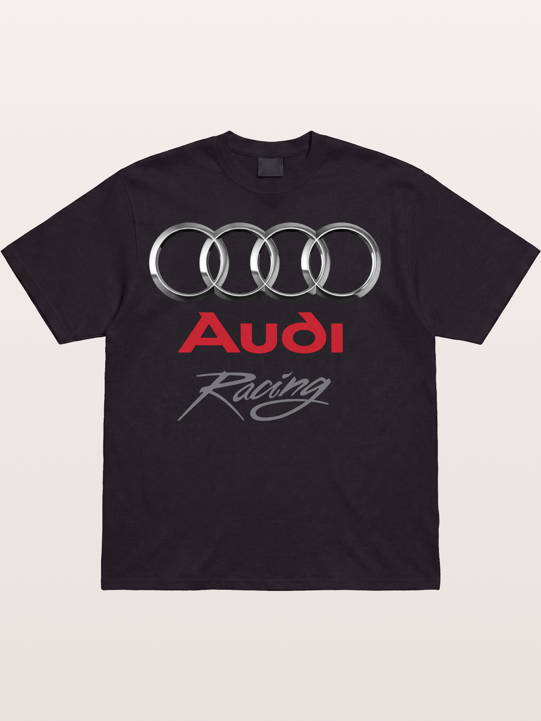 Audi Racing Four Rings Logo Cotton T-shirt