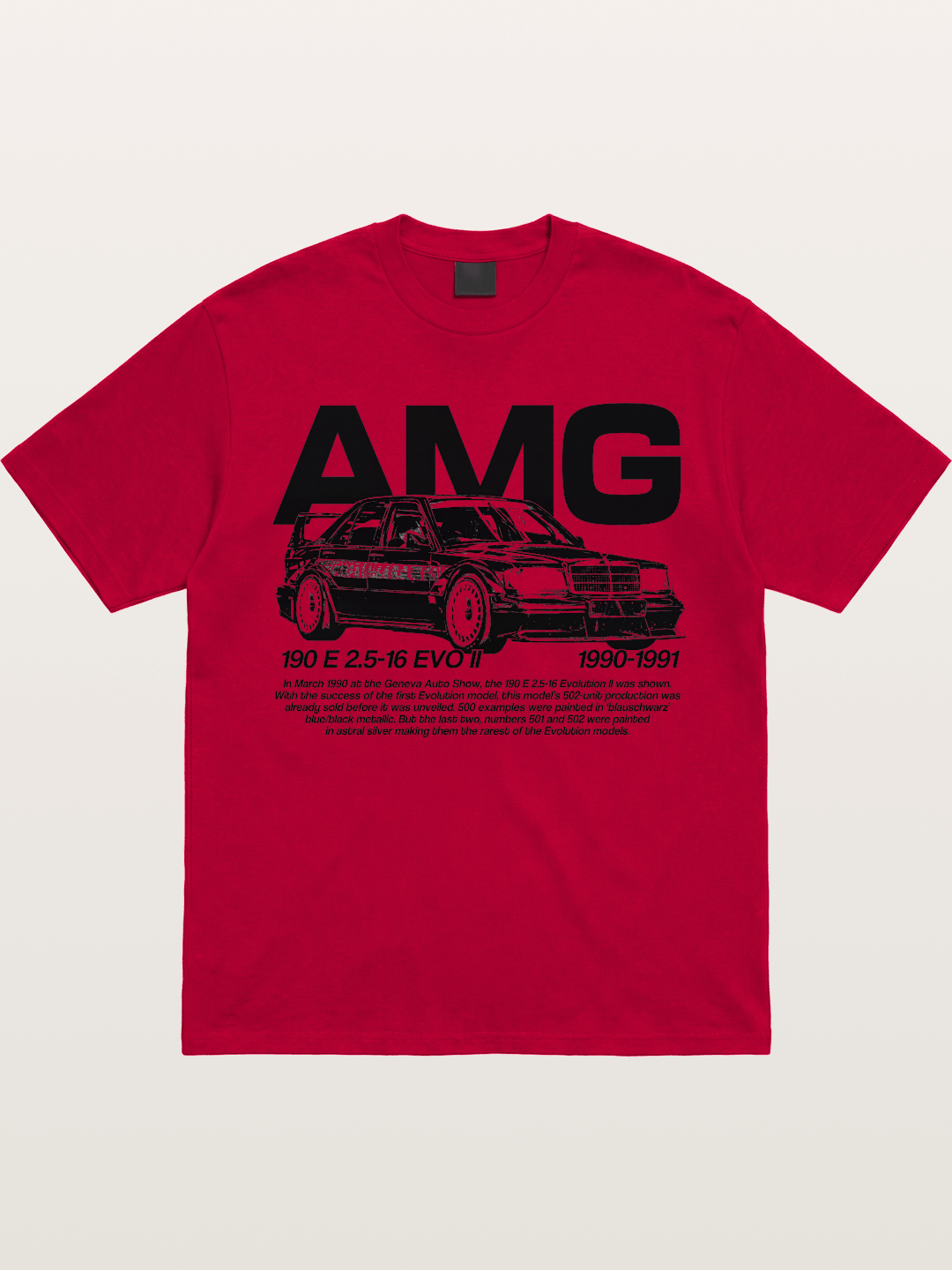 AMG 190E EVO Racing Car Art Gildan T-shirt
