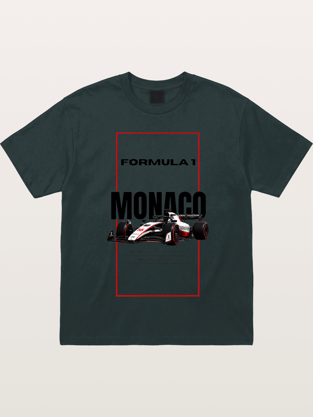 Monaco F1 Minimal Typography Gildan T-shirt