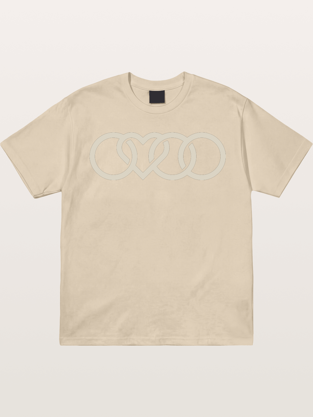 Audi Four Rings Heart Shape Gildan T-shirt