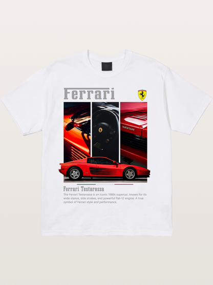 Ferrari Testarossa Classic Cotton T-shirt